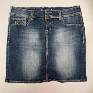 EUC Vigoss Demin Distressed Skirt